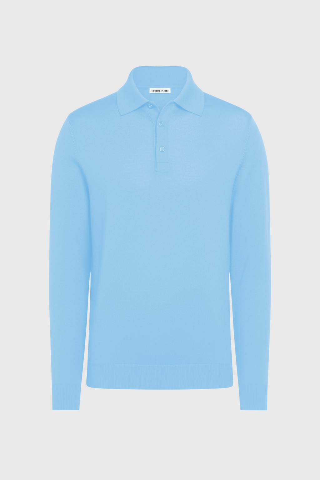 Longsleeve Polo - 100% traditionell gesponnene Wolle