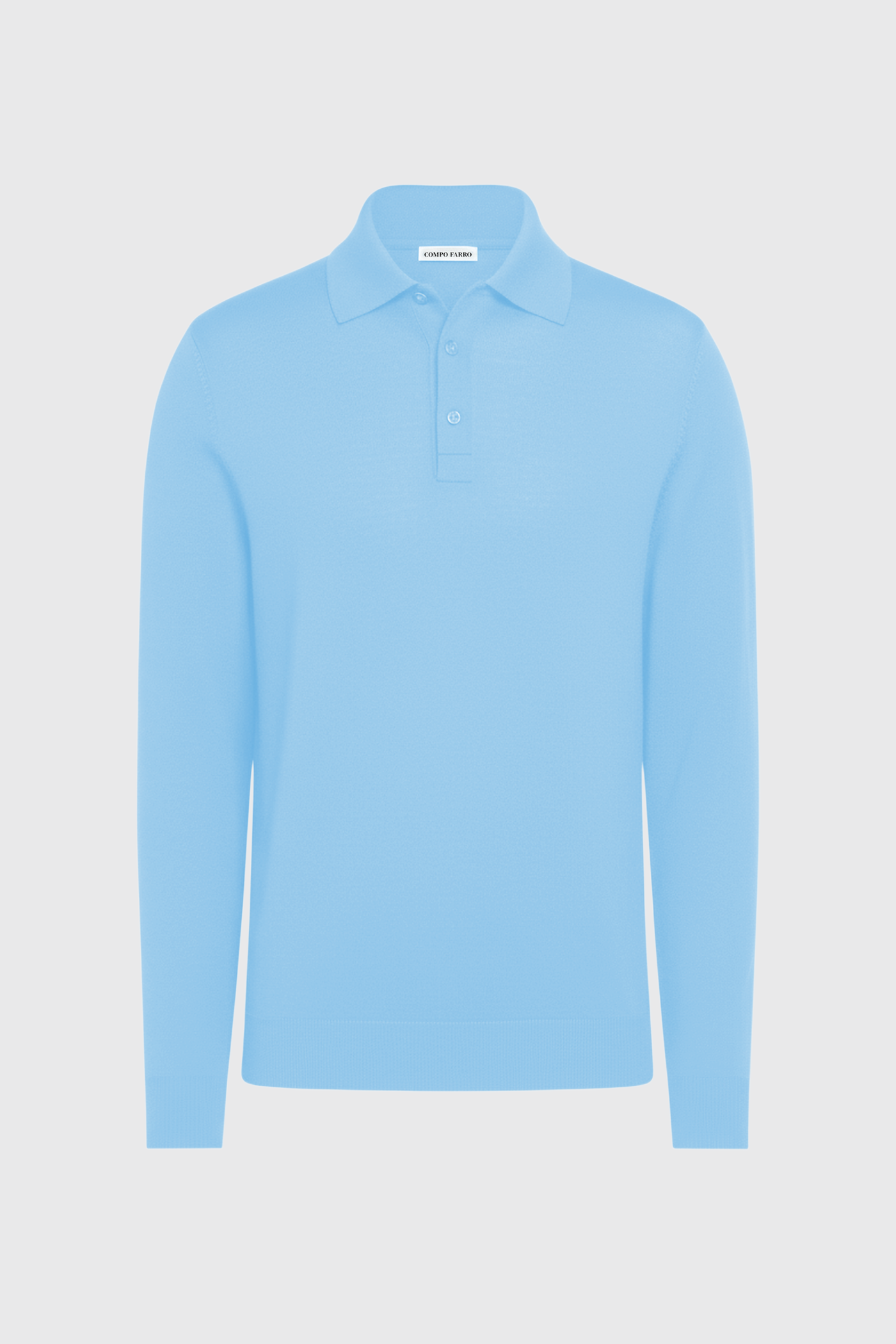 Longsleeve Polo - 100% traditionell gesponnene Wolle