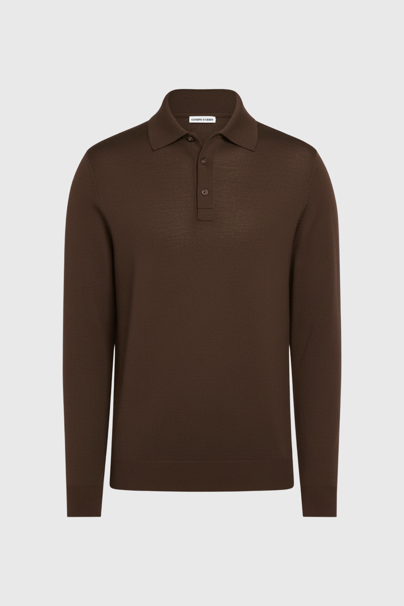 Longsleeve Polo - 100% traditionell gesponnene Wolle